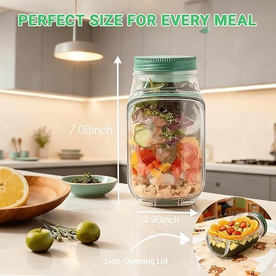Portable Salad Container for Lunch Salad Container with Dressing Cup G888