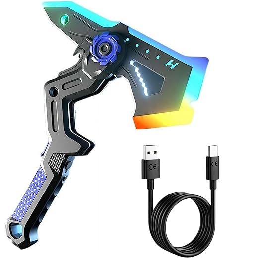 7 Color Changing Light Sound & Vibration Action Toy LED Light-up Blade Axe G7712
