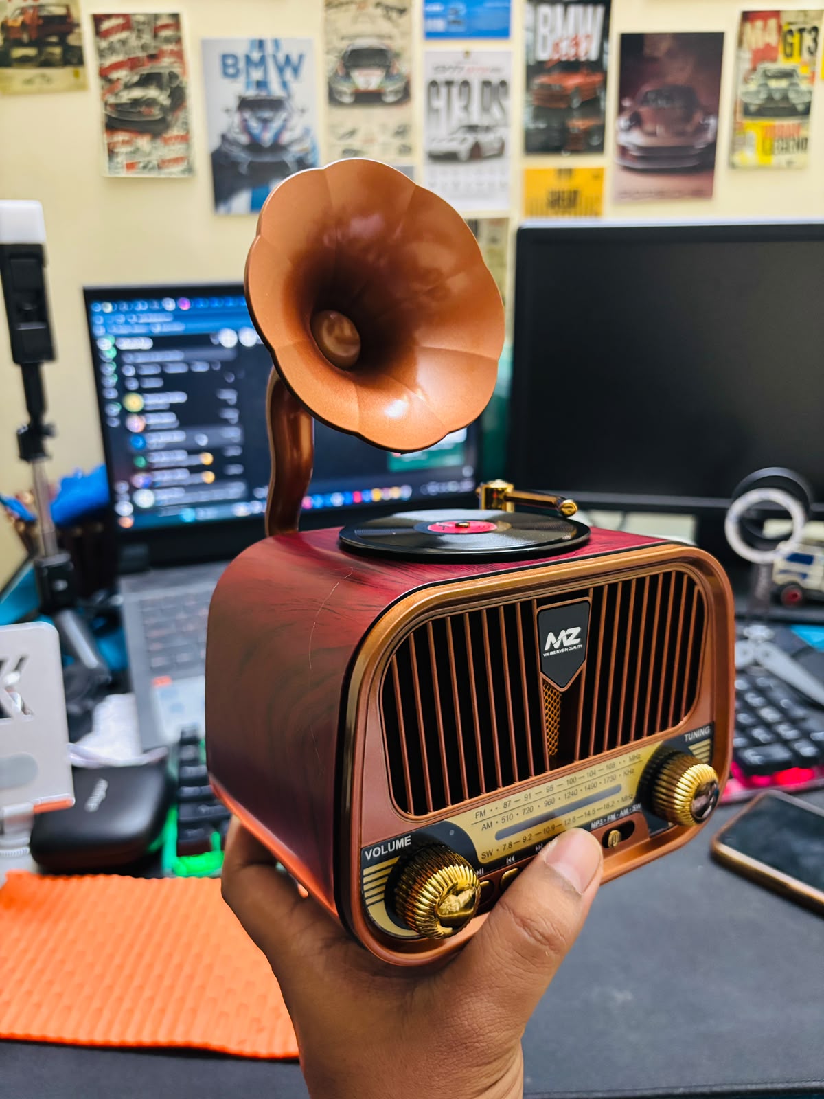 Classic Gramophone & Retro Radio Vintage Wireless Speaker CL68