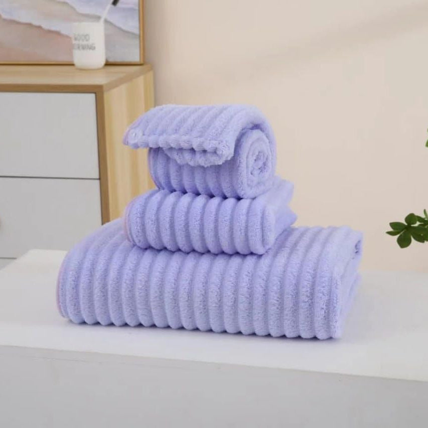 3 Pcs Ultra Soft Bath Towel Set TR0047