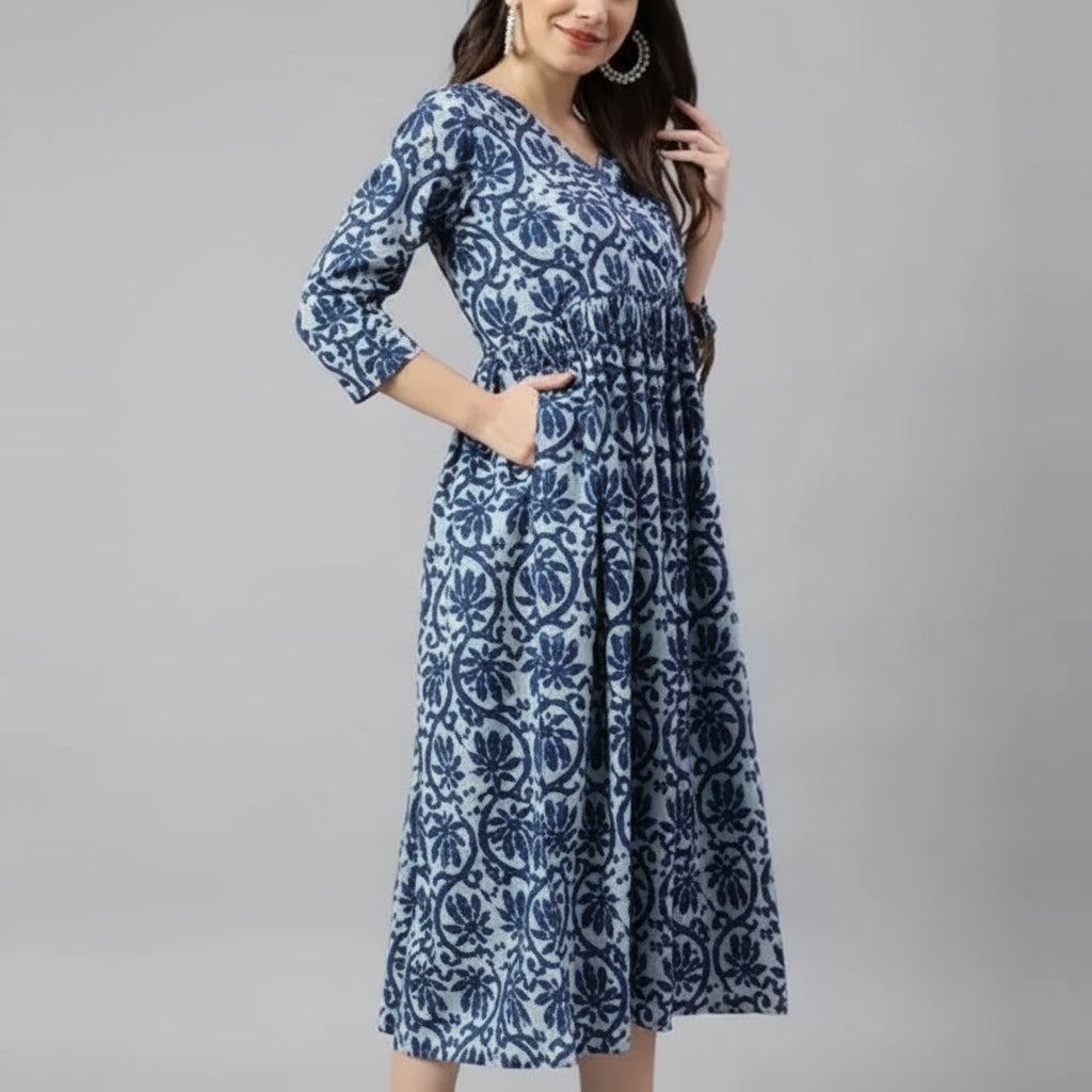 Women's Solid Cotton Gown DS102362