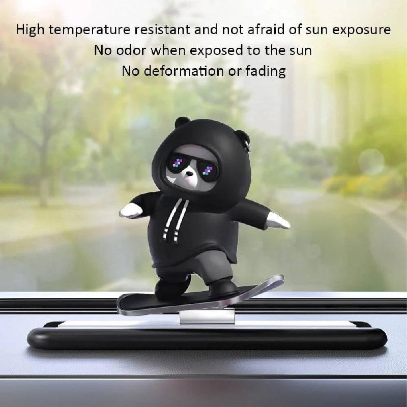 Skateboarding Panda Car Dashboard Toy TR529