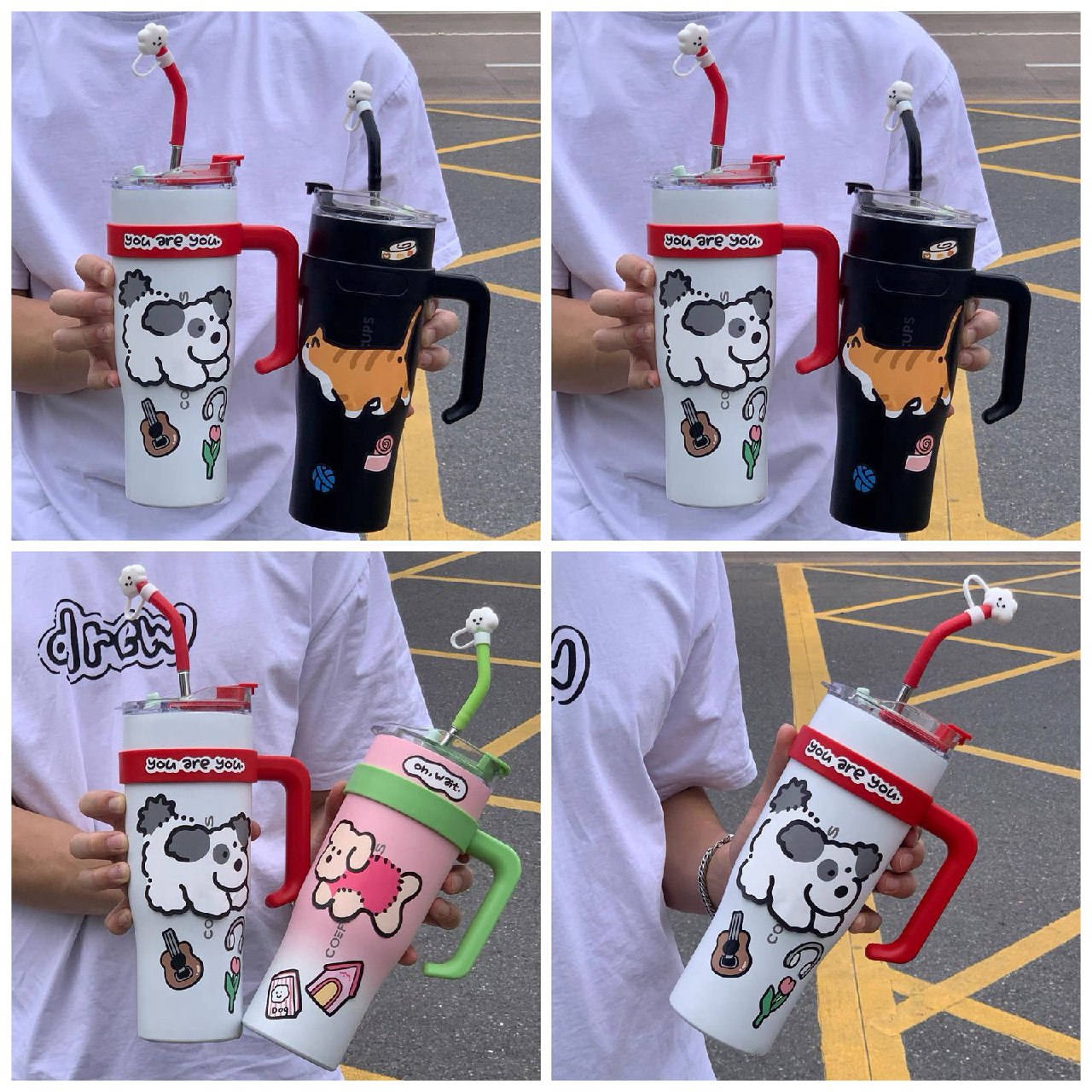 1200 ML Doodle Stainless Steel Cup TR543