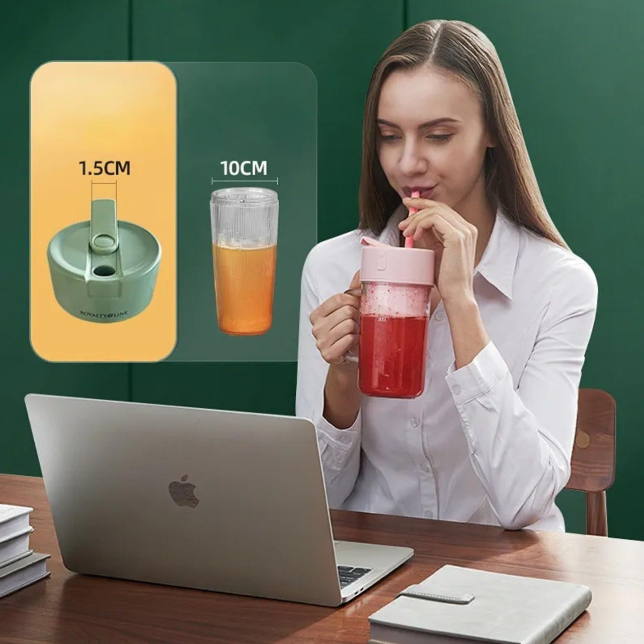 Portable Juicer With Handle & Straw TR8321