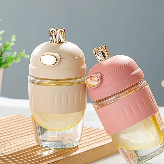 350 ML Cute Rabbit Shape Glass Water TR5081