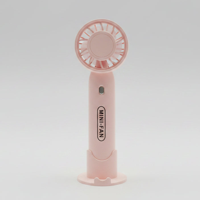 Sleek Pastel Pink Pocket Turbine Fan H557
