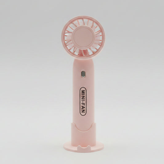 Sleek Pastel Pink Pocket Turbine Fan H557