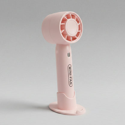 Sleek Pastel Pink Pocket Turbine Fan H557