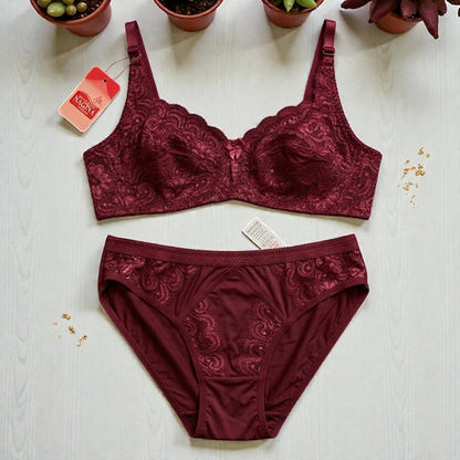 Women's Premium Floral Lace Lingerie Set (Size-85) L9901