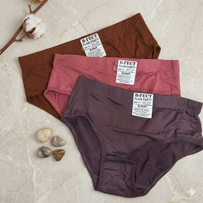 Womenâ€™s Classic Plain Panties 3 Pcs Combo Pack (36) L304