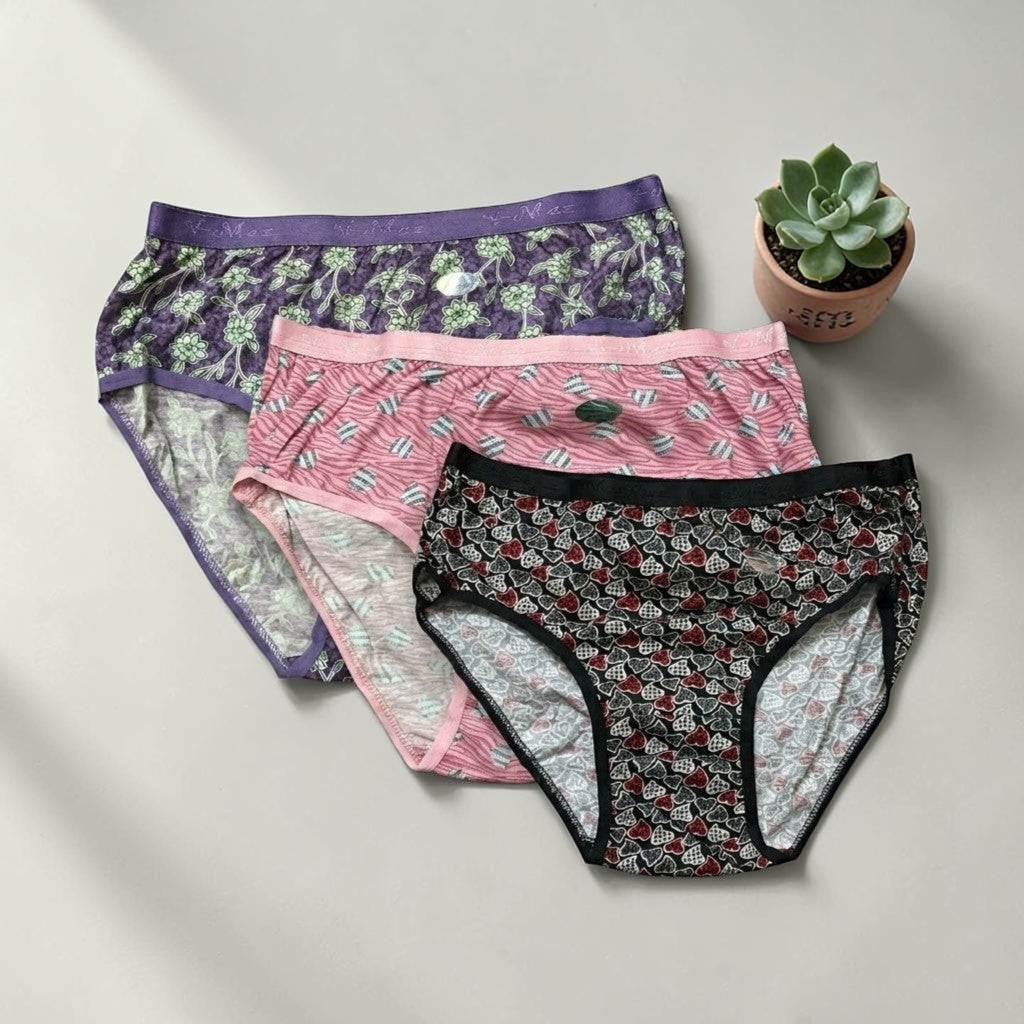 Women's V-Max Printed Everyday Comfort Briefs 3-Pack (85) L537