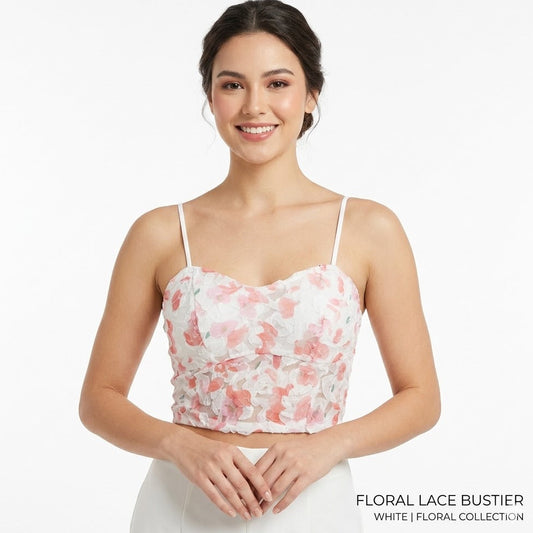 Women's Floral Lace Bustier B5001