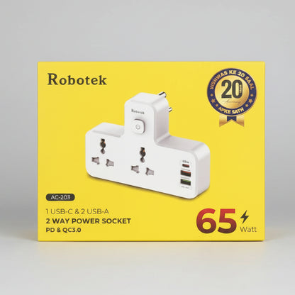 Robotek 65W Power Socket with USB-C PD & QC 3.0 Z887