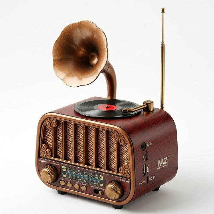Classic Gramophone & Retro Radio Vintage Wireless Speaker T122