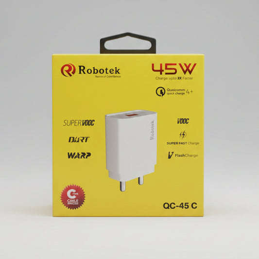 Robotek 45W Super Fast Charger with Type-C Cable Z035