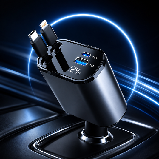180° Adjustable Type C & iPhones Car Adapter TR8078