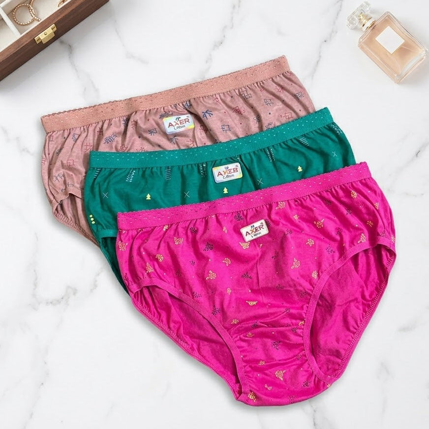 Premium Cotton Printed Briefs 3-Piece Assorted Combo Set L0091
