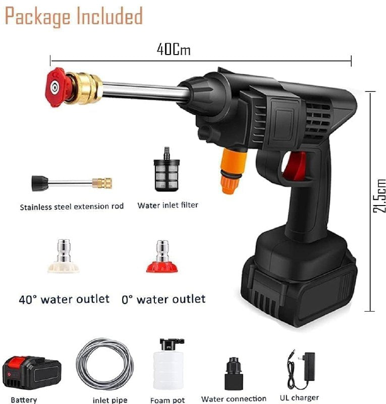 Cordless Portable Wireless Pressure Washer Gun 48V TR9600