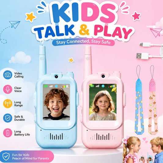 BuddyPro Kids Video Calling Toy Set Pack of 2 – Pink & Blue BR36