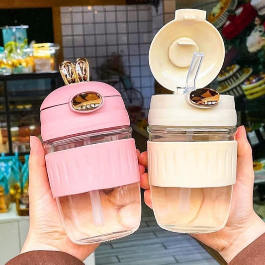 350 ML Cute Rabbit Shape Glass Water TR5081