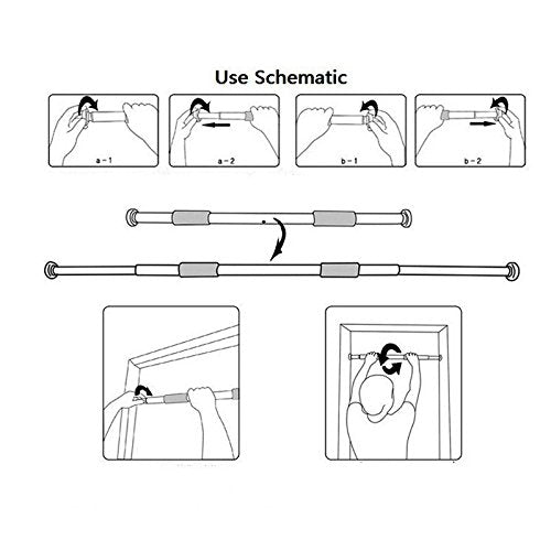 Adjustable Professional Pull-Up Door Gym Bar TR3378