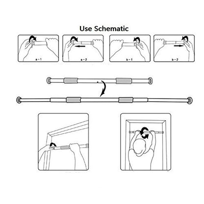 Adjustable Professional Pull-Up Door Gym Bar TR3378