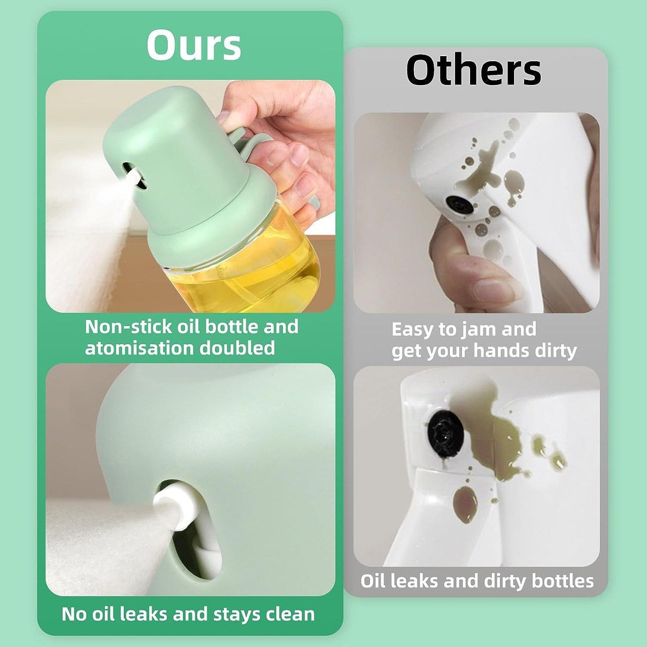 180ml Glass Oil Dispenser Bottle Spray TR3497