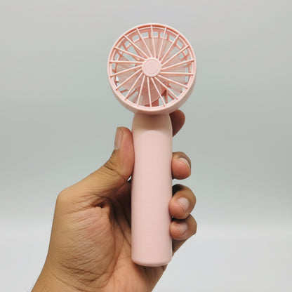 Sleek Pastel Pink Pocket Turbine Fan H557