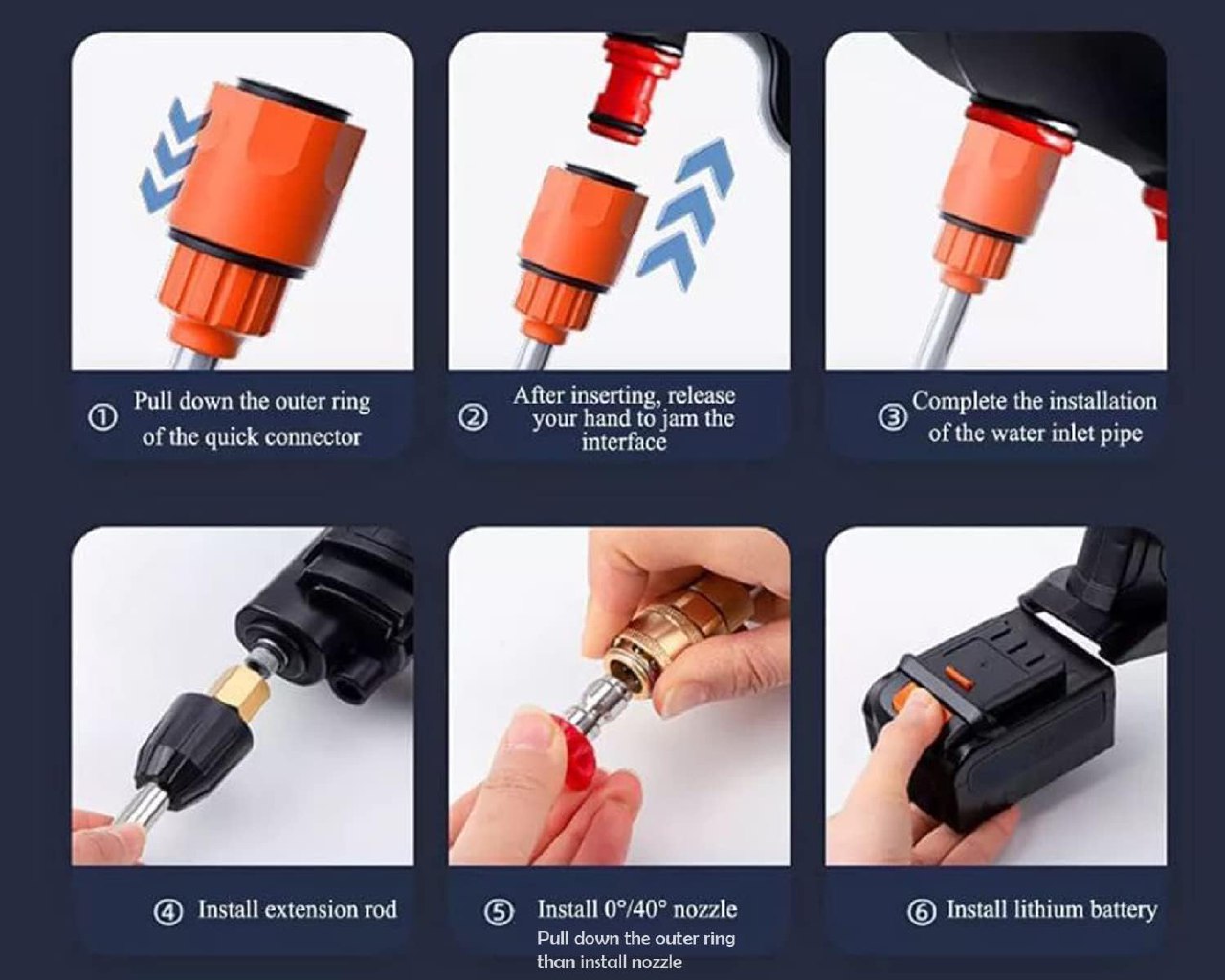 Cordless Portable Wireless Pressure Washer Gun 48V TR9600