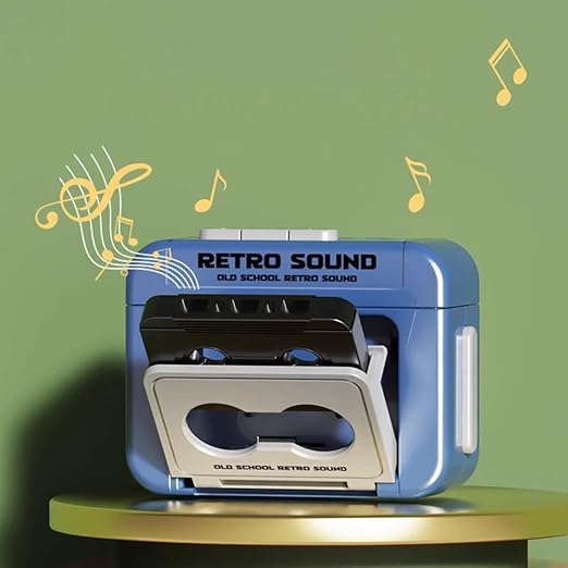 Mini Retro Cassette Recorder Keychain with Sound G830