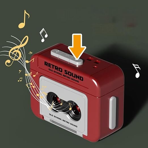 Mini Retro Cassette Recorder Keychain with Sound G830