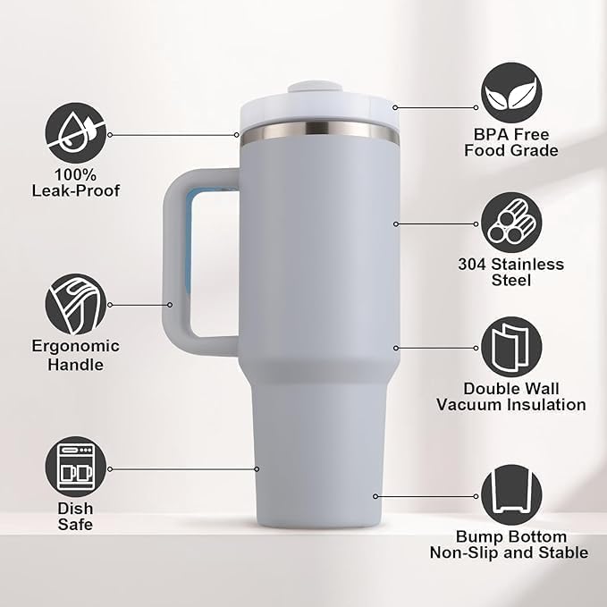 Vacuum Insulated Cup with Lid & Straw G3397