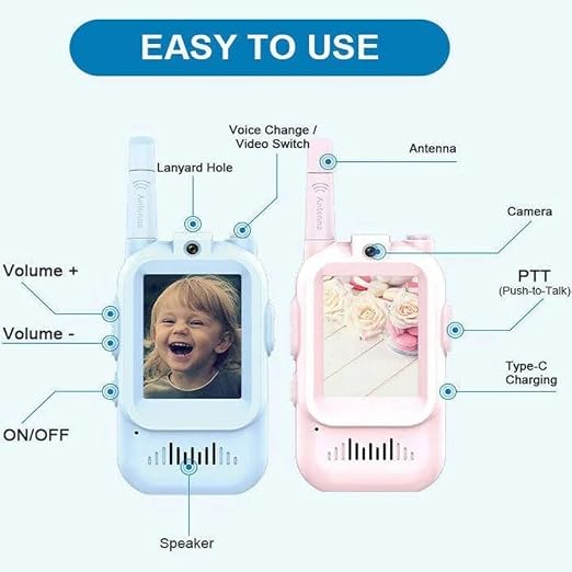 BuddyPro Kids Video Calling Toy Set Pack of 2 – Pink & Blue BR36