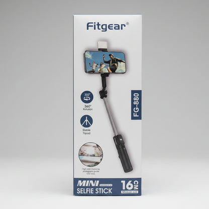 Fitgear Mini Selfie Stick with Bluetooth Remote & Tripod Z102