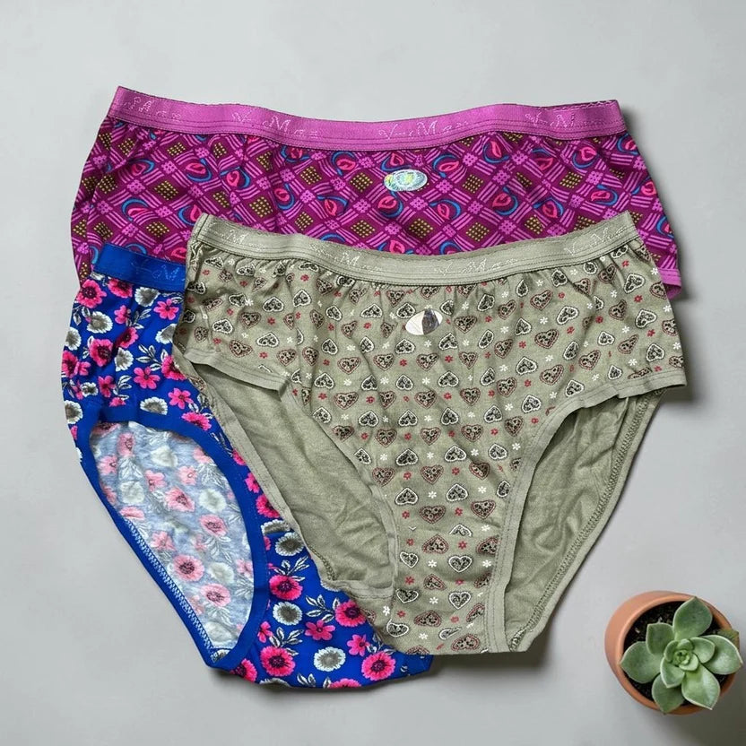 Women's V-Max Printed Everyday Comfort Briefs 3-Pack (85) L537