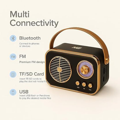 Vintage Bluetooth Wireless Speaker M209