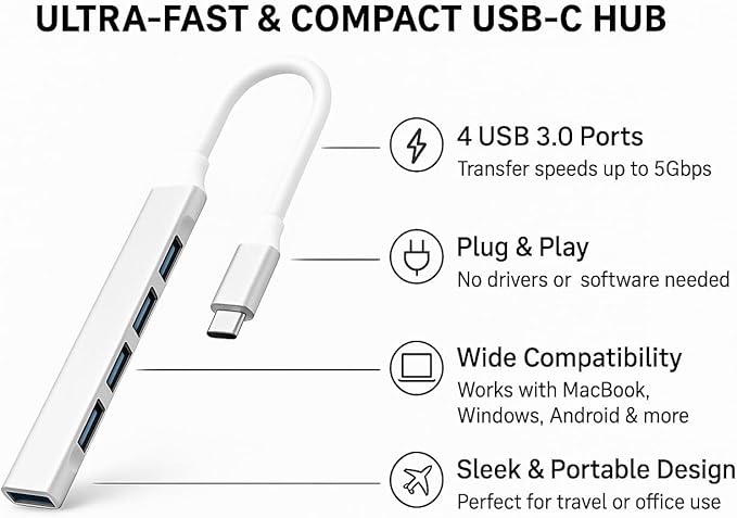 4 Ports Type C to USB Adapter TR9635