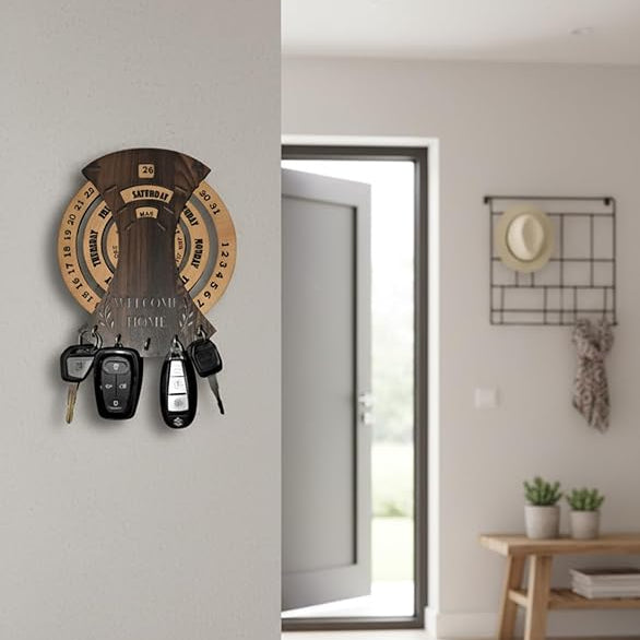 Calendar with Key Holder for Office  Home Perpetual TR6569