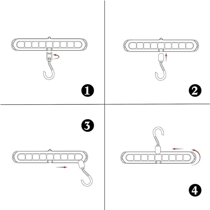 9 Holes Design Folding Hangers TR3749