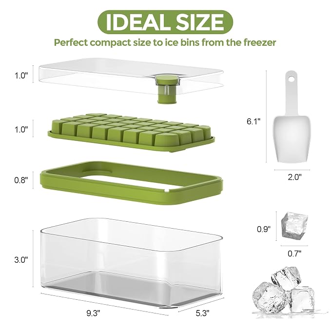 One-button Press Type Ice Mold Box Plastics Ice Cube Maker TR6710