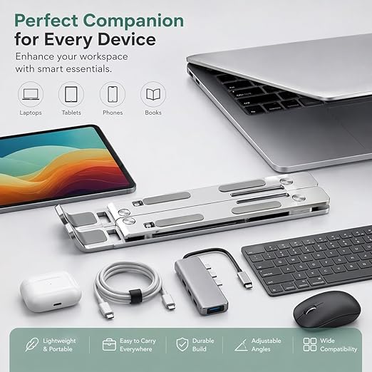 Aluminium Foldable Laptop Stand Adjustable TR7743
