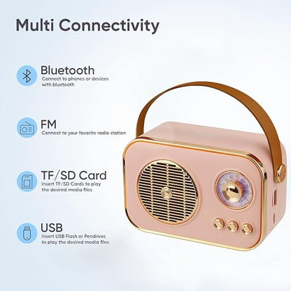Vintage Bluetooth Wireless Speaker M209