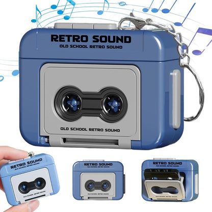 Mini Retro Cassette Recorder Keychain with Sound G830