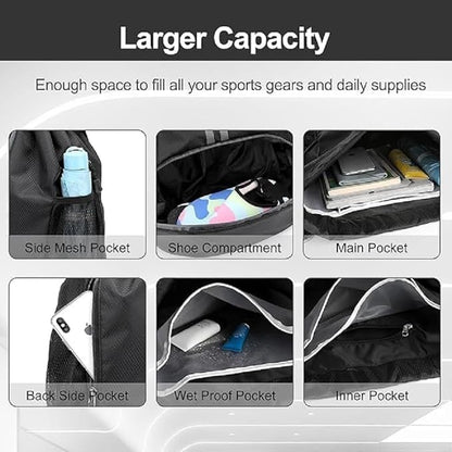 String Swim Gym Bag with Shoes Compartment and Wet Proof Pocket G996