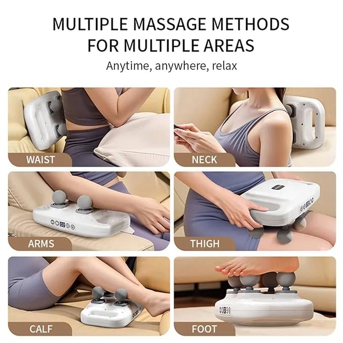 Rechargeable Massager for Full Body 4 Head Massage Gun G879