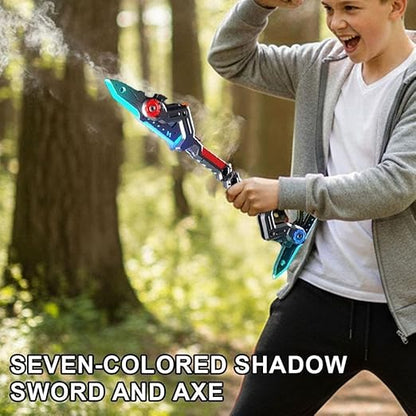 7 Color Changing Light  Sound & Vibration Action Toy LED Light-up Blade Axe G7712