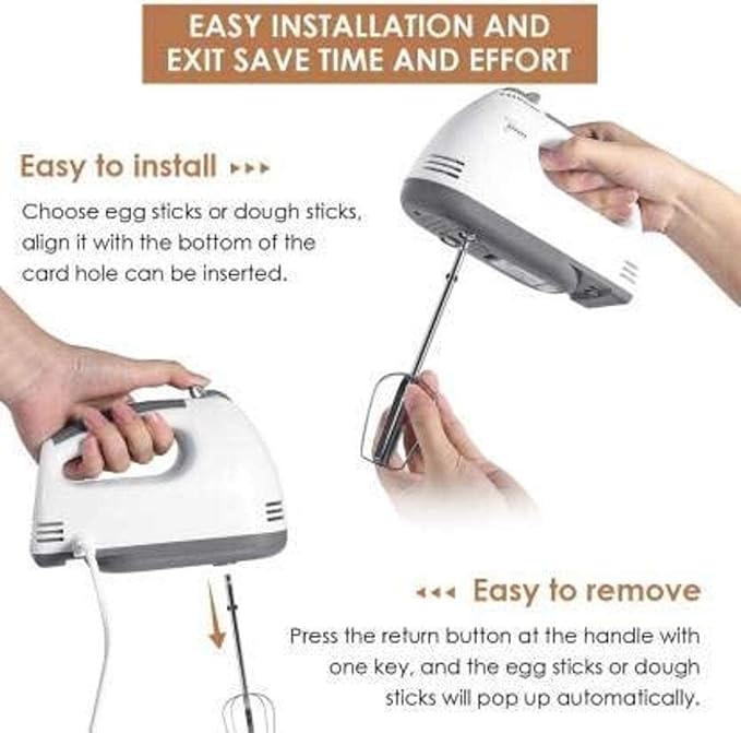 Electric Egg Beater Scarlet Hand Mixer and Blenders TR8834