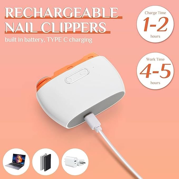 Rechargeable Nail Clipper 2 in 1 Electric Baby Nail Cutter Electric Trimmer G600