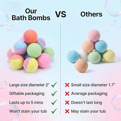 12 Pack Kids Bath Bombs with Surprise Toys Inside Gift Set TR3240