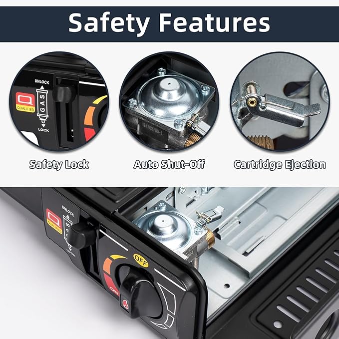 2-in-1 Portable Camping Gas Stove TR8013